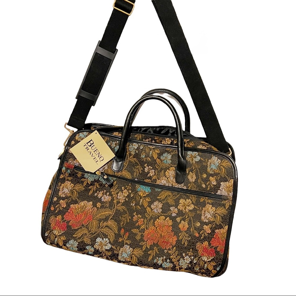 VTG Bueno Travel Tapestry floral colorful carry luggage travel bag Messenger Bag
